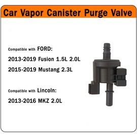 Vapor Canister Purge Valve for Ford Fusion 2013-2019, Mustang 2015-2019, Lincoln MKZ 2013-2016 | Emission Solenoid | Replaces CU5A9G886AA CU5A9G866AA 0280142519 CU5A-9G886-AA DG9Z-9D289-A
