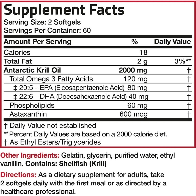 Suplemento En Cápsula Bronson Suplemento Antarctic Krill Oil Ácidos Grasos