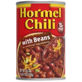 Hormel New - Hormel Beans, No artificial ingredients, - Select Flavor Size., - 25 Ounce (Pack of 1), Chili with Beans