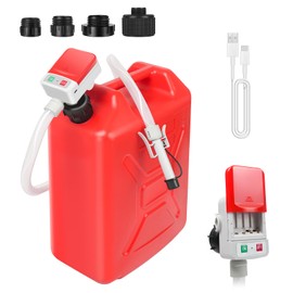 Nitigo Fuel Transfer Pump with Auto-Stop Sensor Leak Protection (3.2 GPM), USB Type - C Portable Transfer Pump, 70“ Long Hose & Advanced Adapter Fits Most Size Gas Cans for Gasoline Diesel Fuel Liquid