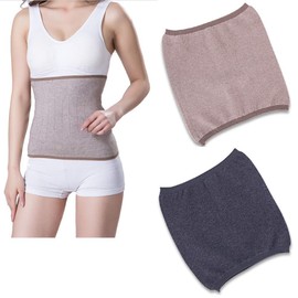 2 Color Set Stomach Wrap Cashmere Warm Cold Remover Unisex One Size Fits All Stomach Heat Retains Waist Supporter Waist Warmer