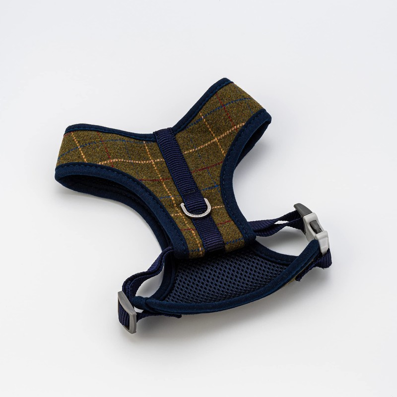 HUGO & HUDSON Tweed Dog Harness No Pull Adjustable Rear