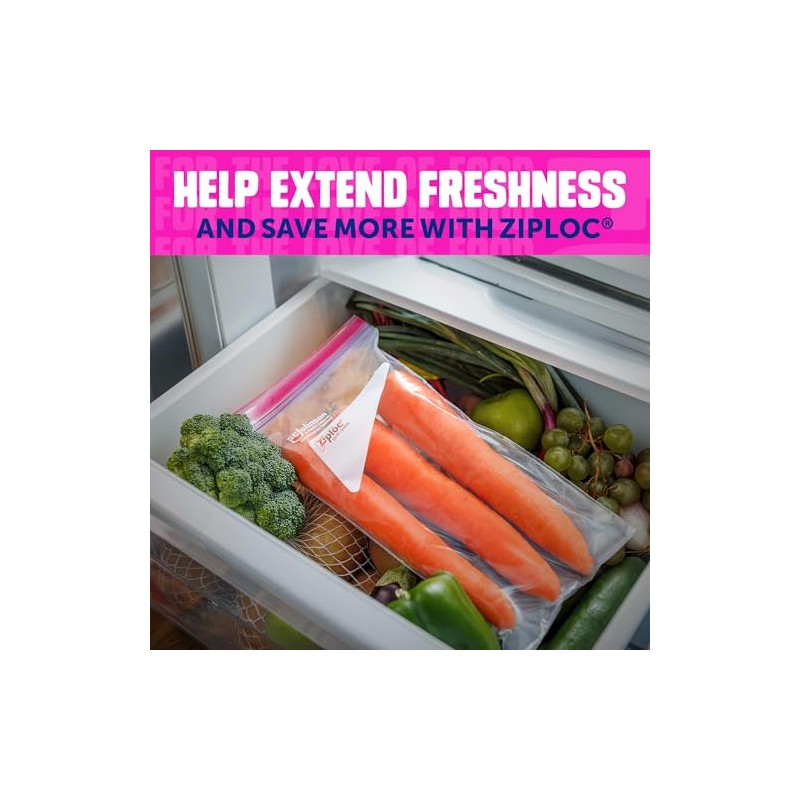 Ziploc Tall Food Storage Bags, 10 Count