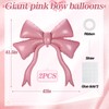2Pcs 42 Inch Large Pink Bow Balloons - Giant Balloons