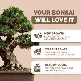 Bonsai Fertilizer, Liquid Plant Food for Healthy Growth & Strong Roots in All Bonsai Trees, by TPS Plant Foods, 8 oz (250 mL)