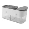 2 in 1 Kitchen Sink Dish Soap Dispenser Sponge Holder