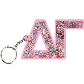 Delta Gamma Glitter Sorority Keychain