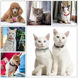 HJZJII 24 Pcs Metal Jingle Bells, Dog and Cat Collar Bell with Clasps Loud Pendant Pet Accessories Do Not Lost Training charms for Pets(Silver)