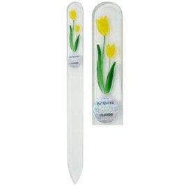 Brajek 82SYP108 Nail File Glass Hand Painted 5.5 inches (14 cm) Czech Tulip Small