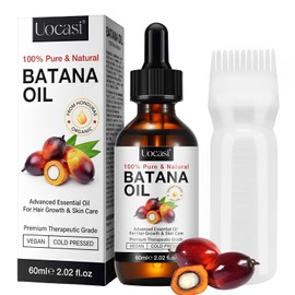 Batana öl für Haare mit Haaröl Applikator, Reines Batana-Öl - Stimuliert Haarwachstum und Haaröl gegen Haarausfall, Für Haar- und Hautpflege (60ML)
