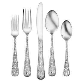 Liberty Tabletop Oliver Puppy 20 Piece Flatware Set Service for 4 Dog Themed Stainless Steel Silverware Made in the USA (20)