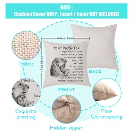 AMZKWY Daughter Gifts To My Daughter Cushion Cover Daughter Gifts from Mum Dad Birthday Gifts (Daughter)