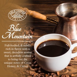 Gold Coffee | Blue Mountain Premium Blend | Medium Roast, Whole Bean | 100% Arabica Coffee | 1 lb.