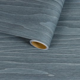 VaryFloral Light Blue Wood Contact Paper Peel and Stick Countertops Waterproof Wood Grain Vinyl Wrap for Cabinets Desk Kitchen Counter Top Cover Self Adhesive Thick Wallpaper for Bathroom 11.8"x118"