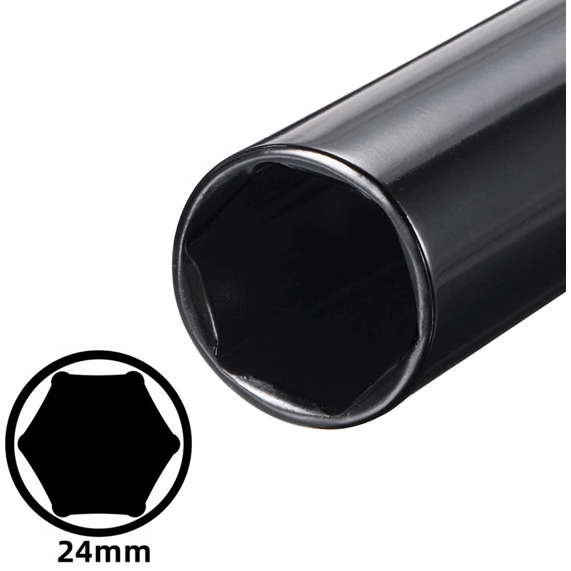 1/2" Drive by Deep Impact Socket, Heat-Treated CR-V Steel 6"