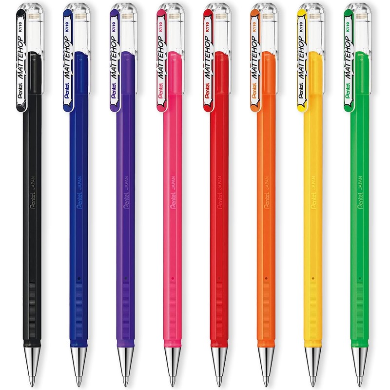 Pentel Hybrid - Dual Metallic/Mattehop - Liquid Gel Rollerball Pens