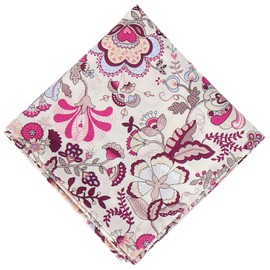 Intermode Maid with Liberty Fabric 19001043 Handkerchief Women's Print Handkerchief Women's Floral Pattern Mabelle, Purple [A]