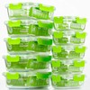 C CREST Glass Containers for Food Storage with Lids, [10-Pack]