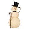 Snowman with Cane Winter White 8 inch Resin Stone Christmas
