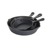 MegaChef Skillet Trio Pre-Seasoned Cast Iron Cookware Set, 3 Piece,