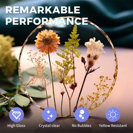 TQELFSS Epoxy Resin 2 Gallon, Crystal Clear Epoxy Resin Kit with Pumps, Self Leveling, Low Odor, High Gloss, No Yellowing Molding & Casting for Mold, Countertop, Table Top, DIY Art Crafts (1gal×2)