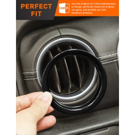 Savadicar Black Interior Accessories - AC Air Vent Trim Ring Cover for 2018-2023 Jeep Wrangler JL JLU 4XE & Gladiator JT - Solid Color Interior Decor Upgrade Option, 4-Piece