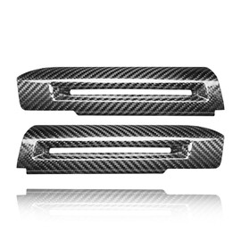 nuoozy Carbon Fiber Inner Door Handle Trim Cover Compatible with Ford Mustang 2015 2016 2017 2018 2019 2020 2021 2022 2023 2024 2025 Interior Decoration Accessories Black (2Pcs)