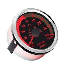 ELING Medidor indicador de ángulo de timón impermeable 0-190 ohm 3-3/8 pulgadas (85 mm) para barco con retroiluminación 12 V 24 V