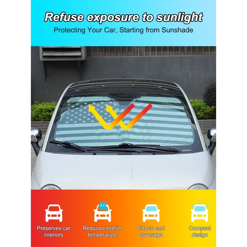 Car sun visor suitable for Fiat 500 2010-2024, car windscreen