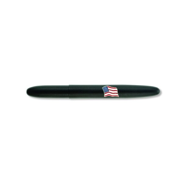 Fisher Space Pen,Bullet Space Pen with American Flag Emblem, Matte Black (600BAF)