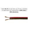 10 Mts De Cable Para Bocina Calibre 16 60% Cobre