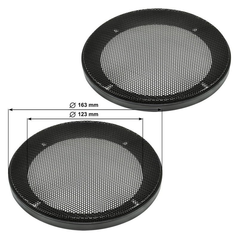 Speaker-Abdeckgitter / - Grill 130 mm Black (Record), 2 Teilig