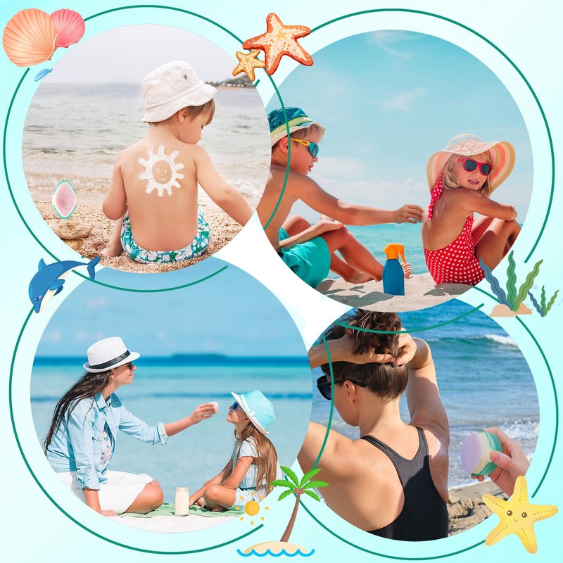 2pcs Sunscreen Applicator, Portable Sunscreen Brush Body Makeup Foundation Sunblock