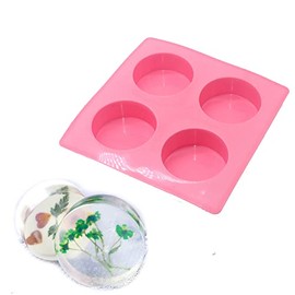 X-Haibei - Molde redondo de silicona circular, círculo cilíndrico, moldes básicos de barra de jabón liso, molde redondo para hacer jabón, diámetro del molde de velas. 7 cm