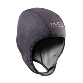 Tilos 1mm Metal-Light Coated Neoprene Adjustable Beanie for Surf Surfing Kayak Rafting Canoe Snorkel Swimming Cap Hat (Black, Medium)