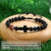 Alissl Football Cross Bracelet for Boys, Adjustable Beaded Bracelet Gift