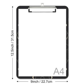 Rimilak Plastic Clipboards with Metal Clip, A4 Letter Size 9" x 12.5" Office Decorative Clipboards for Students Women Men and Kids, Cute Clipboard Custom Pattern