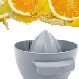 KADAX Manual Plastic Lemon Squeezer, Fruit Juicer, Heavy Duty Orange Juicer, Oval Press for Fruit, Universal Hand Press, Fruit Juicer (Light Grey)