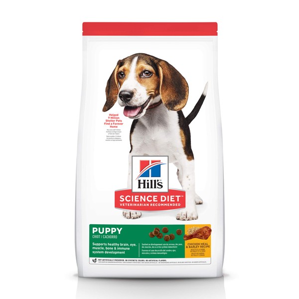 Hill's Science Diet Dry Dog Food, Puppy, Chicken Meal & Barley Recipe, 15.5 lb Bag
