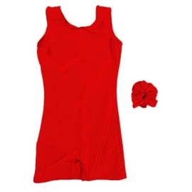 speerise High Stretch Gymnastics Leotards for Girls with Hair Scrunchie, Unitard Kids Short Tank Biketard Dance Costumes Gymnastics Outfit Ballet