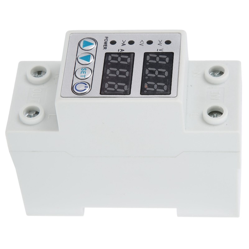 Overvoltage Undervoltage Protector LED Adjustable Self Reset Current Protector AC