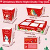 Jansun Christmas Movie Night Snack Trays 100Pcs Party Paper Bowls