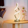 Modern Spiral Table Lamp, Bedside Lamp with Dimmable Metallic Bedside