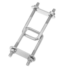 PATIKIL Square U-Bolts, M6x25x70mm Square Bend U-Bolt 304 Stainless Steel Pole U Bolt with Nut Plate Washer for Boat Trailer Camping Sailboat, Pack of 2
