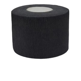 100Counts Black Disposable Barber Neck Paper Strips Professional Stretchy Paper Neck Band Hairdressing Tool for Salon Hair Washing Cutting Shaving Styling Coloring