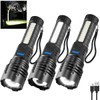 3Pack Rechargeable Flashlights, 7Mode Flashlights High Lumens L2000, Super Bright