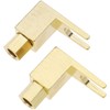 Greluma 4 x Speaker Cable Connector, Hi-End Banana to Flat