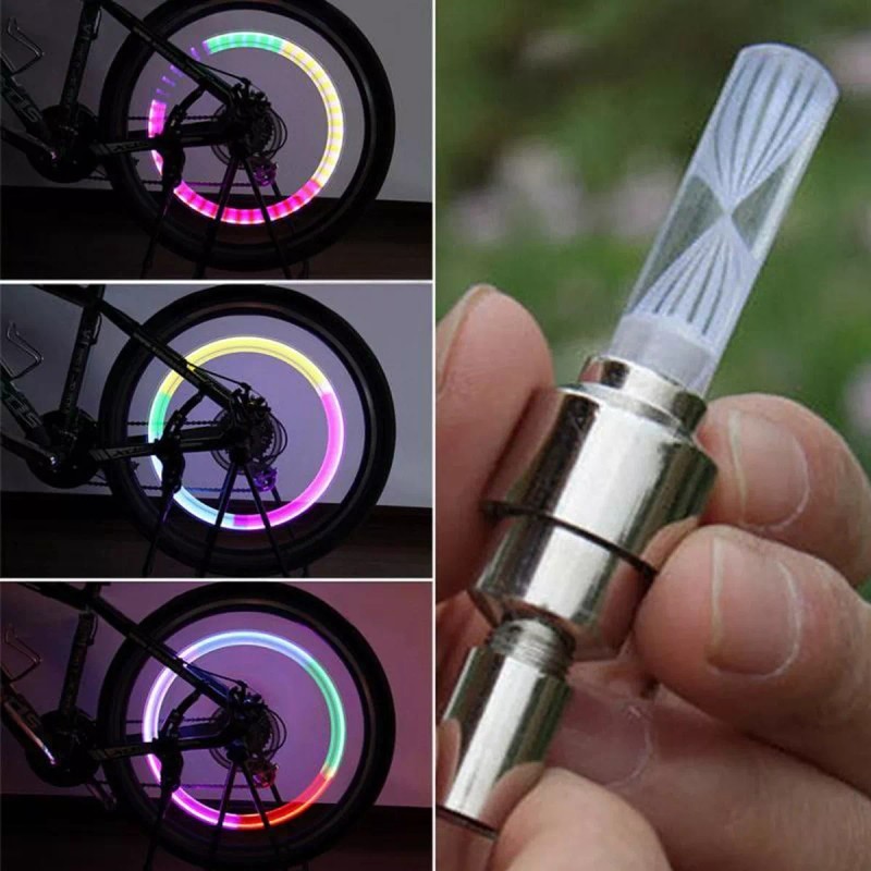 Valve Led 10 Tapones Led Valvula Llanta Auto Moto Bicicleta
