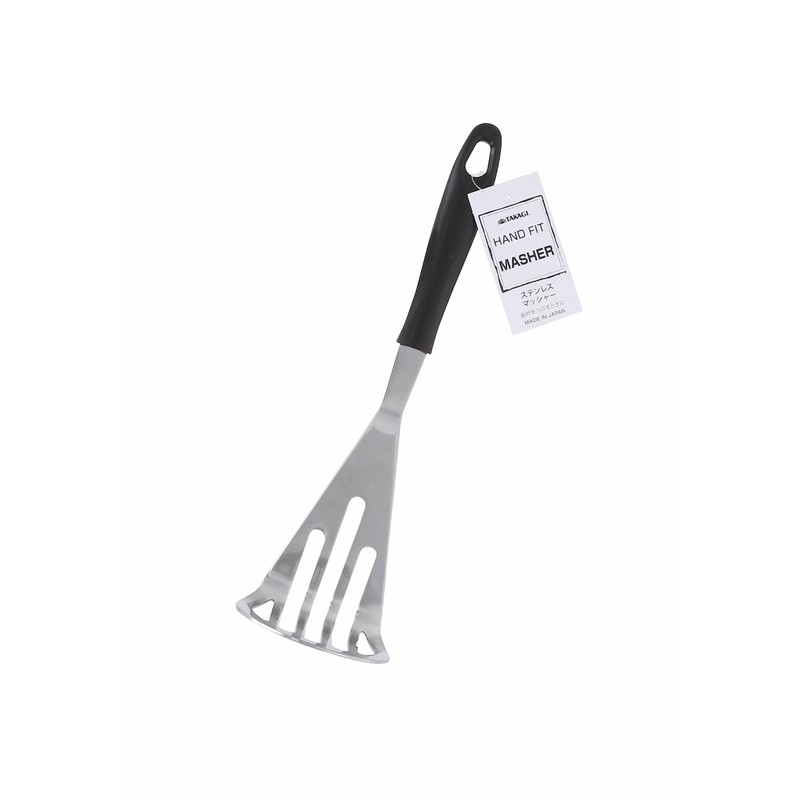 Takagi Stainless Steel Masher, Dark Brown, Total Length 10.2 inches