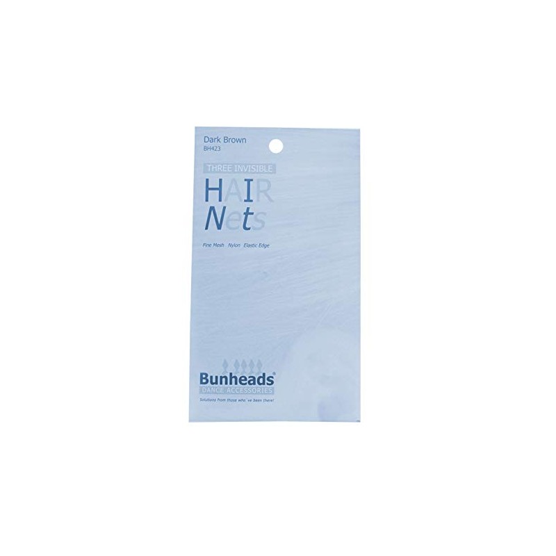 Bunheads BH423 Dark Brown Hairnets (3 Pack)